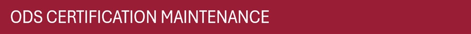 Certification Maintenance